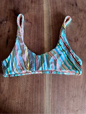 Women’s Bikini Lab Striped Multicolor Bikini Top